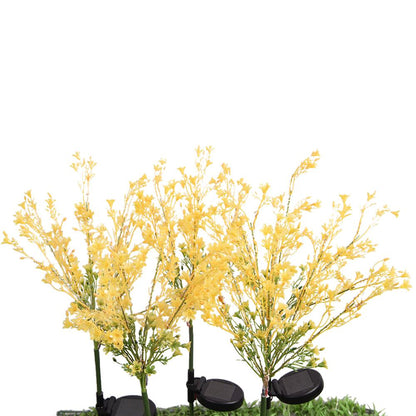 2Pcs LED Solar Rape Flowers Lights Outdoor Garden Yard Decorative SP