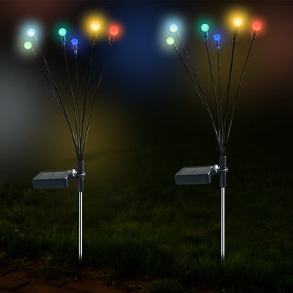 2Pcs Solar Swaying Light Waterproof 7 Colors Variable Decorative Lamp