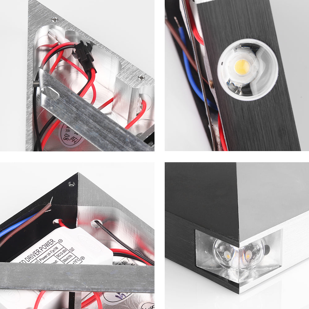 Colorful 5W Aluminum Triangle LED Wall Light Lamp