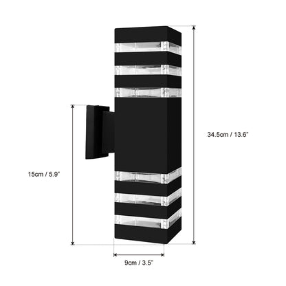 Modern Up Down Aluminum Cuboid LED Wall Light