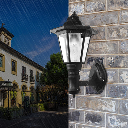 Waterproof Solar Wall Lamp Hexagonal Cool White